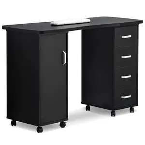 Tırnak masası ile Spa güzellik salonu mobilyası teknisyen için depolama çekmecesi taşınabilir manikür istasyonu masası