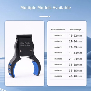 <b>Mini</b> Pneumatic <b>Robot</b> Arm Accessory Curved Gripper Clamp with Soft Silicone Jaw Magnetic Detection Nozzle EOAT Fixture - Product Image 6