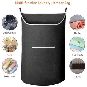 DONAQ Classic Hanging Laundry <b>Basket</b> Space-Saving Over-the-Door Storage Bags Back Door <b>Hamper</b> Wall Mount Bathroom - Product Image 2