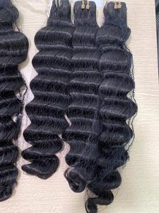 Extensiones de Cabello Humano Vietnamita de Onda Profunda de Doble Trama, de 8 a 40 Pulgadas, Cabello Virgen Crudo para Tejer - Product Image 4