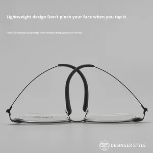 Nuevas <span class=keywords><strong>gafas</strong></span> graduadas Unisex <span class=keywords><strong>de</strong></span> Wuchang para leer, monturas <span class=keywords><strong>de</strong></span> <span class=keywords><strong>gafas</strong></span> ultraligeras <span class=keywords><strong>de</strong></span> medio marco rectangulares a rayas antirreflectantes - Product Image 3