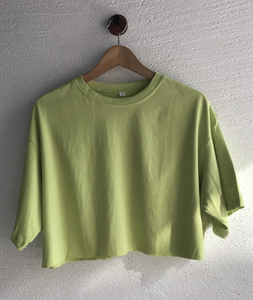 Camiseta de Verano para Mujer, Estilo Americano, Tejida en Algodón Grueso, Manga Corta con Diseño de Mariposa, Corte Holgado, Estilo Deportivo Informal - Product Image 4