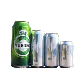 Özel metal kutular 250ml 330ml 500ml 355ml 473ml ince şık standart bira soda içmek için hiçbir baskılı beyaz alüminyum içecek kutuları