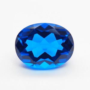 Ovale <span class=keywords><strong>pierre</strong></span> de <span class=keywords><strong>spinelle</strong></span> synthétique bleu <span class=keywords><strong>spinelle</strong></span> pierres précieuses pour <span class=keywords><strong>la</strong></span> fabrication de bijoux - Product Image 1