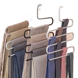 Multi Layer Pant Rack With Anti Slip Clips For Wardrobe <b>Storage</b> And <b>Clothes</b> Organization - Product Image 5