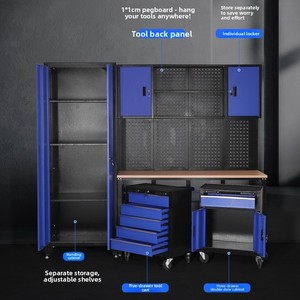 Estación de Trabajo Multifuncional, Banco de Trabajo Resistente, Gabinete de Herramientas Combinado para Reparación de Automóviles, Carro de Herramientas Móvil con 4 Cajones - Product Image 4
