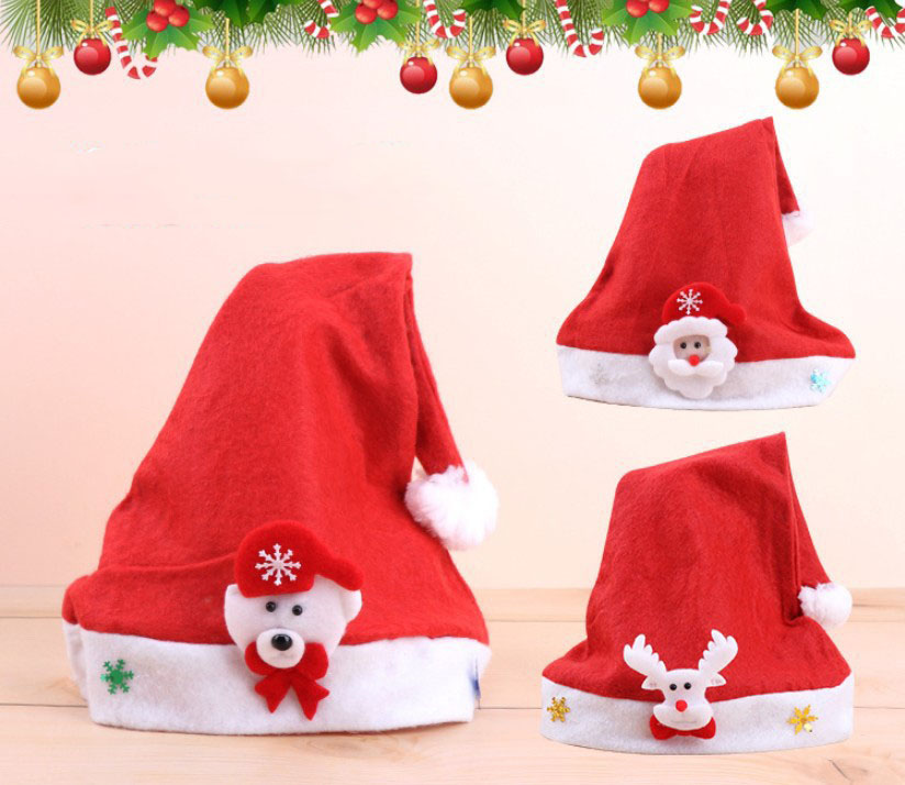 Chapeau de Père Noël rougeoyant