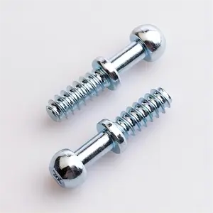 Custom 14#x17mm Carbon Steel Ball Head Phillips Cross Drive Self Tapping Screw Threaded Gas Spring Strut Ball Bolt Stud