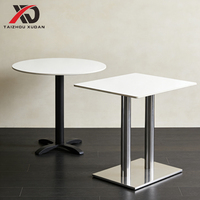 Base de table en acier inoxydable noir de qualité commerciale, robuste et moderne, pour restaurant, café, salon, chambre à coucher