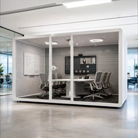 Cabine de bureau modulaire pour la confidentialité, cabines de réunion d'entreprise, cabine insonorisée acoustique, conception personnalisée pour l'espace de travail d'entreprise