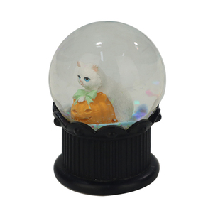 Globo de nieve de gato de cristal con Base de resina brillante al por mayor lindo de lujo personalizado con Gato Negro en el interior para regalos de recuerdo - Product Image 6