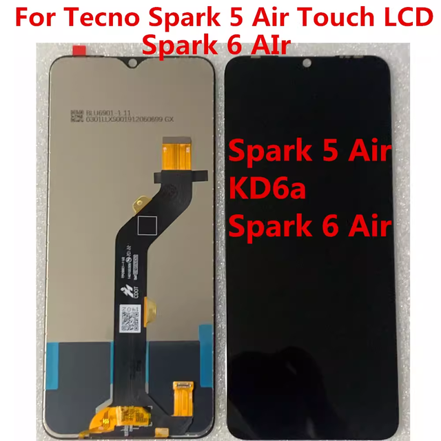 Factory Price Original LCD Screen Display for Tecno Spark 5 Air Pro Phone Mobile Phone LCD Pantallas