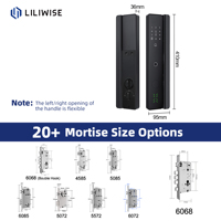 Serrure de porte intelligente automatique Wifi Liliwise avec empreinte digitale, Tuya Ttlock, serrure d'hôtel, clavier numérique à écran tactile, serrure intelligente à pousser et à tirer