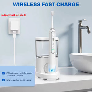Brosse à dents sonique électrique et irrigateur buccal combinés, portable, sans fil, avec étanchéité IPX7, charge de type C - Product Image 5