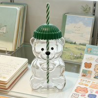 Gobelet en plastique PET à motif ours, édition limitée, personnalisable, fabricant direct, pour boissons d'été, gobelets fantaisie pour fêtes