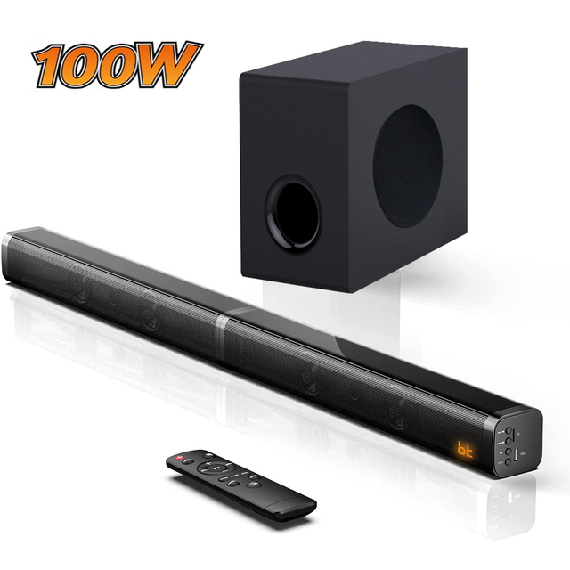 Samtronic New Arrival Home Theater Soundbar Speaker Heavy Bass Stereo Wireless Home Theater Speaker System Sound bar for TV