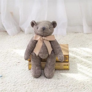 Cadeau d'anniversaire pour enfants Crochet joint ours en peluche poupée arc ours jouet tricoté animaux en peluche et jouets en peluche - Product Image 5