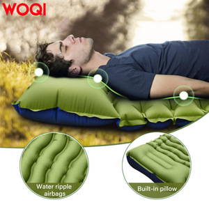 ที่นอนเป่าลม WOQI รูปทรงสี่เหลี่ยมผืนผ้า สีเขียวทหาร น้ำหนักเบา กันน้ำ พร้อมหมอนในตัว สำหรับกิจกรรมกลางแจ้ง - Product Image 1