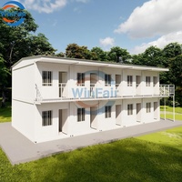 Maison préfabriquée modulaire à toit triangulaire à deux étages WinFair, économique, pour abri d'urgence / logement de secours en cas de catastrophe