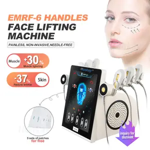 High Intensity Aesthetics Face Sculpting Massage Neck Wrinkles Removal Ems Rf Face Lifting Machine