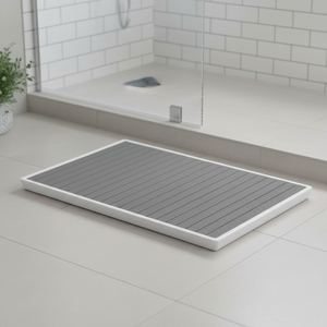 Ambahr bak mandi Shower, aksesori Pedal lantai plastik kayu Anti licin kombinasi bak mandi dingin hidroterapi - Product Image 1