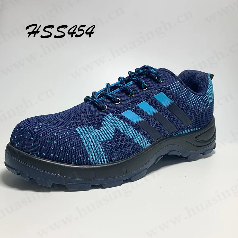 YWQ, anti-gözyaşı pamuklu kumaş üst mavi spor ayakkabılar satılık şut geçirmez dayanıklı spor güvenlik ayakkabıları ile ÇELİK TABAKA HSS454