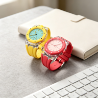 Jettda - Correa de Reloj de Silicona Transparente para Swatc X AP Royal Pop 3 12oclock, Estilo Deportivo