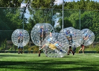 Combinaison de ballon de football à bulles gonflable pour adulte avec points colorés, corps en PVC TPU, ballon de pare-chocs en vente, jouet gonflable amusant