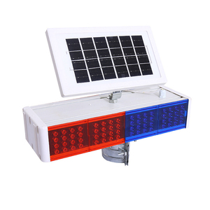 Lampe stroboscopique solaire portable Feux clignotants Route Rouge Bleu Lampe d'avertissement LED - Product Image 6