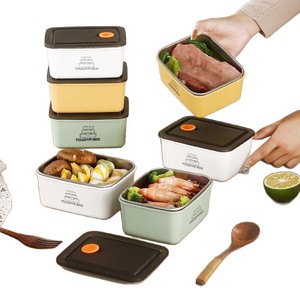 Food Storage Container Rectangle <b>Clip</b>-on Lid Leakproof For Travel Home Office Refrigerator - Product Image 2