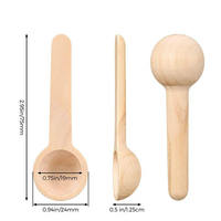 Cuillère à café en bois à manche court 1g 5ml pour matcha, outil de mesure pratique pour grains de café et thé, idéal pour la maison, les fêtes et la cuisine