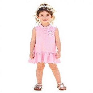 Abito estivo senza maniche in cotone per ragazze <span class=keywords><strong>Nora</strong></span>, abito dolce e carino per bambini, stile europeo americano - Product Image 1