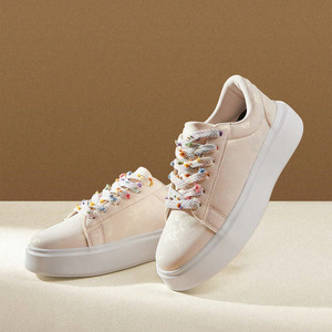 Nouvelles chaussures décontractées pour femmes à lacets et <span class=keywords><strong>semelle</strong></span> épaisse, souples, confortables, respirantes et rehaussantes, idéales printemps/automne - Product Image 3