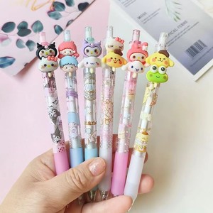 6ピース/ロットかわいいカワイイ漫画プレスジェルペン0.5mmブラックローラーボール文具 - Product Image 4