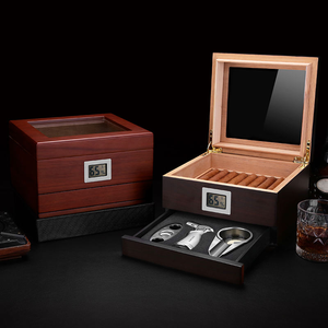 Mới xì gà Moisturizer hộp Tây Ban Nha Cedar Gỗ đàn Piano sơn công suất lớn Cuba xì gà trường hợp Humidor thiết lập với xì gà phụ kiện - Product Image 3
