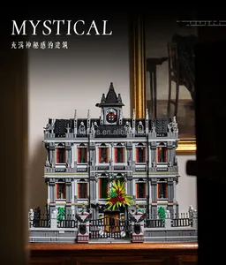 7499pcs lunatic bệnh viện mô hình moc 613002 thành phố xem đường phố tâm thần kiến trúc khối xây dựng với ánh sáng đồ chơi trẻ em Quà tặng - Product Image 2