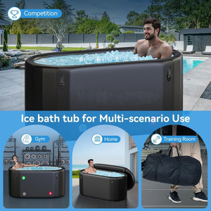 Bañera de Hielo Inflable TANYOZHE 150x85x65cm Ovalada Negra para Terapia de Frío y Rehabilitación Física - Product Image 2