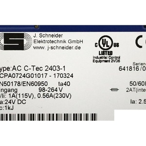 Módulo de alimentación industrial J. Schneider C-Tec 2403-1 de salida única, fabricado en Alemania - Product Image 2