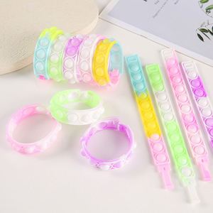 Custom Fidget Toy - Bubble-<b>Popping</b> Silicone Stress-Relief Wristband, Rainbow Color Pressure-Relief <b>Bracelet</b> - Product Image 5