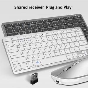 2.4G Không Dây BT Bàn Phím Chuột Combo Có Thể Sạc Lại Mini Đa Phương Tiện Bàn Phím Chuột Set Cho Máy Tính Xách Tay PC - Product Image 4