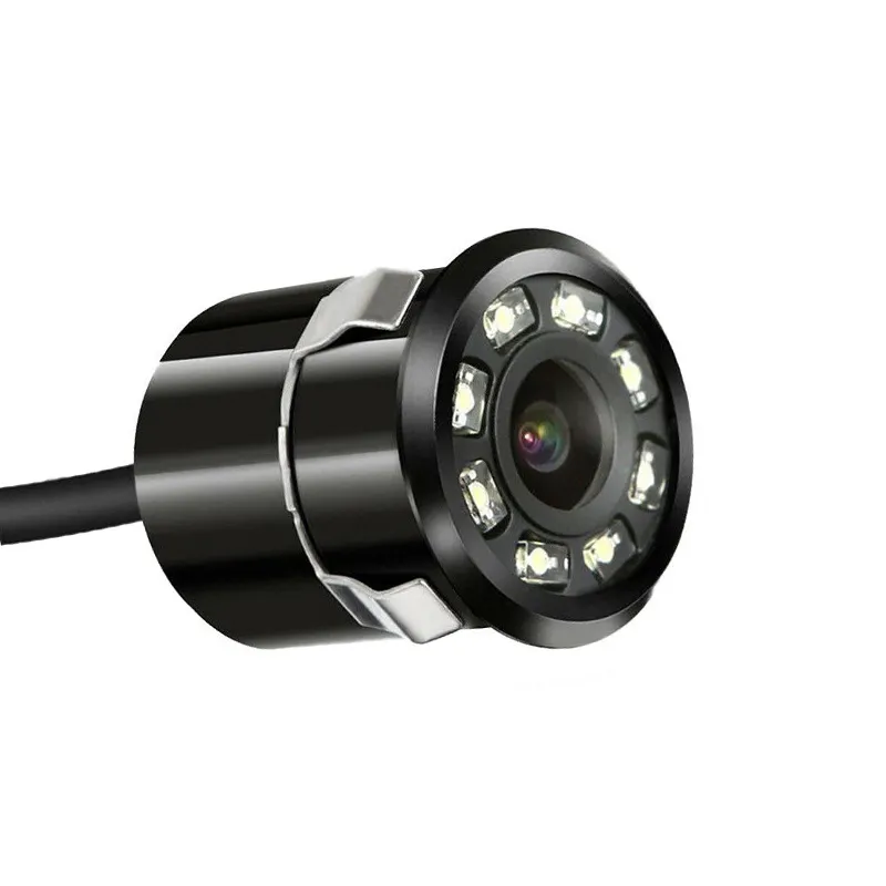 미니 백업 CCD 방수 8 LED 조명 플러시 마운트 주차 나이트 비전 18.5mm 자동차 백업 후면보기 역방향 카메라