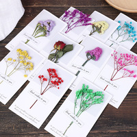 Papiers à lettres à fleurs sèches faits à la main pour cartes de vœux Invitations de mariage Cartes postales Étiquettes cadeaux-Enveloppes de vœux artisanales