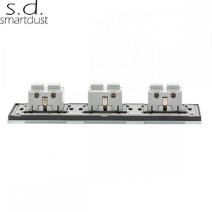 Smardust Đức Nối Đất EU Tường Cửa Hàng Sang Trọng Glass Bảng Điều Chỉnh 3 <span class=keywords><strong>Way</strong></span> Ba Tường Ổ Cắm - Product Image 3