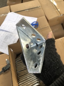 Hot Selling Easy Fixing Hot Dip Galvanized Four Holes Welded Triangular Angle <b>Bracket</b> for Solar Mounting System - Product Image 5