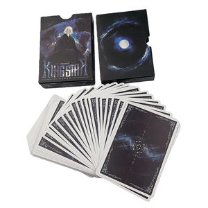 Cartes à jouer en plastique noir avec impression or et argent, personnalisées OEM, pour la publicité et les cadeaux - Product Image 6