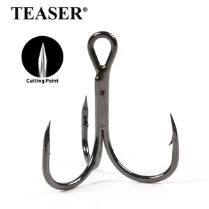 ST31 2X Fish Hook 1000 Cái Sharp Fishing Lure Hỗ Trợ Treble Hook Mạnh Cắt Điểm Ba Hooks Vòng Uốn Cong Stinger