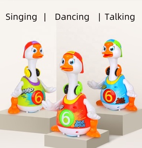 Jouet en forme d'oie qui danse <span class=keywords><strong>pour</strong></span> enfant, 10 pièces, mignon jouet Musical en plastique, balançoire électrique, cadeau <span class=keywords><strong>pour</strong></span> bébé, 18M, offre spéciale - Product Image 3