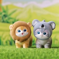 Boîte aveugle chat Fushandi Furry Party chat en peluche main bureau garçon cadeau d'anniversaire ornements