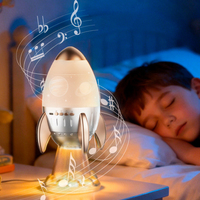Jouets éducatifs musicaux rotatifs avec projection de fusée et éclairage nocturne