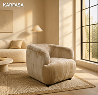 Fauteuil de salon moderne en tissu rembourré, confortable, pour salon, maison, hôtel, vente en gros, OEM